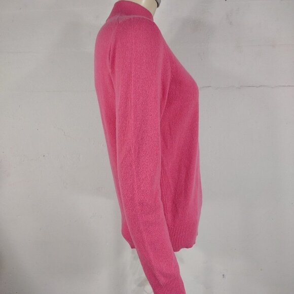 Charter Club pink 2-Ply 100% Cashmere mock neck pullover sweater ladies Small - Picture 3 of 6
